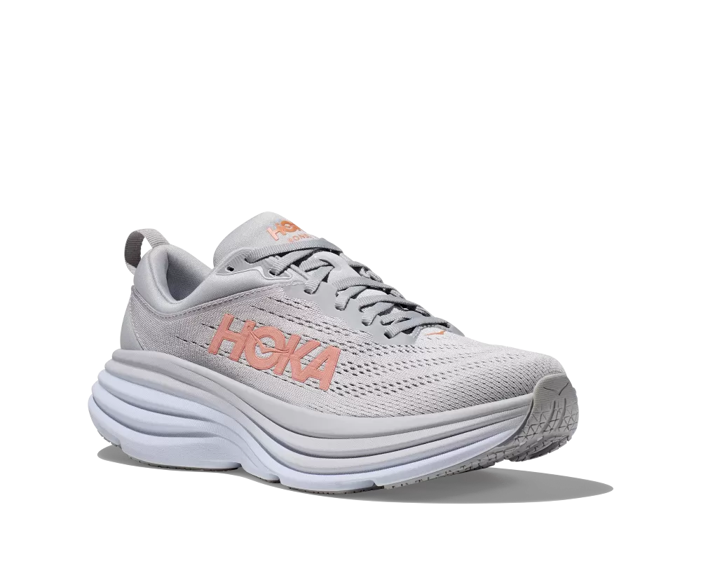 'HOKA' Women's Bondi 8 - Harbor Mist / Lunar Rock (Wide)