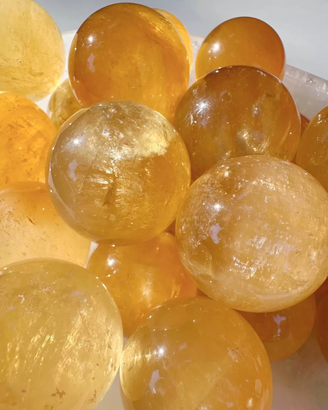 Honey Optic Calcite Spheres - AAA