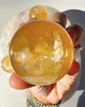 Honey Optic Calcite Spheres - AAA