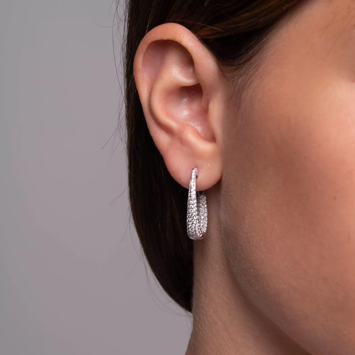 Inside Out Diamond Hoops