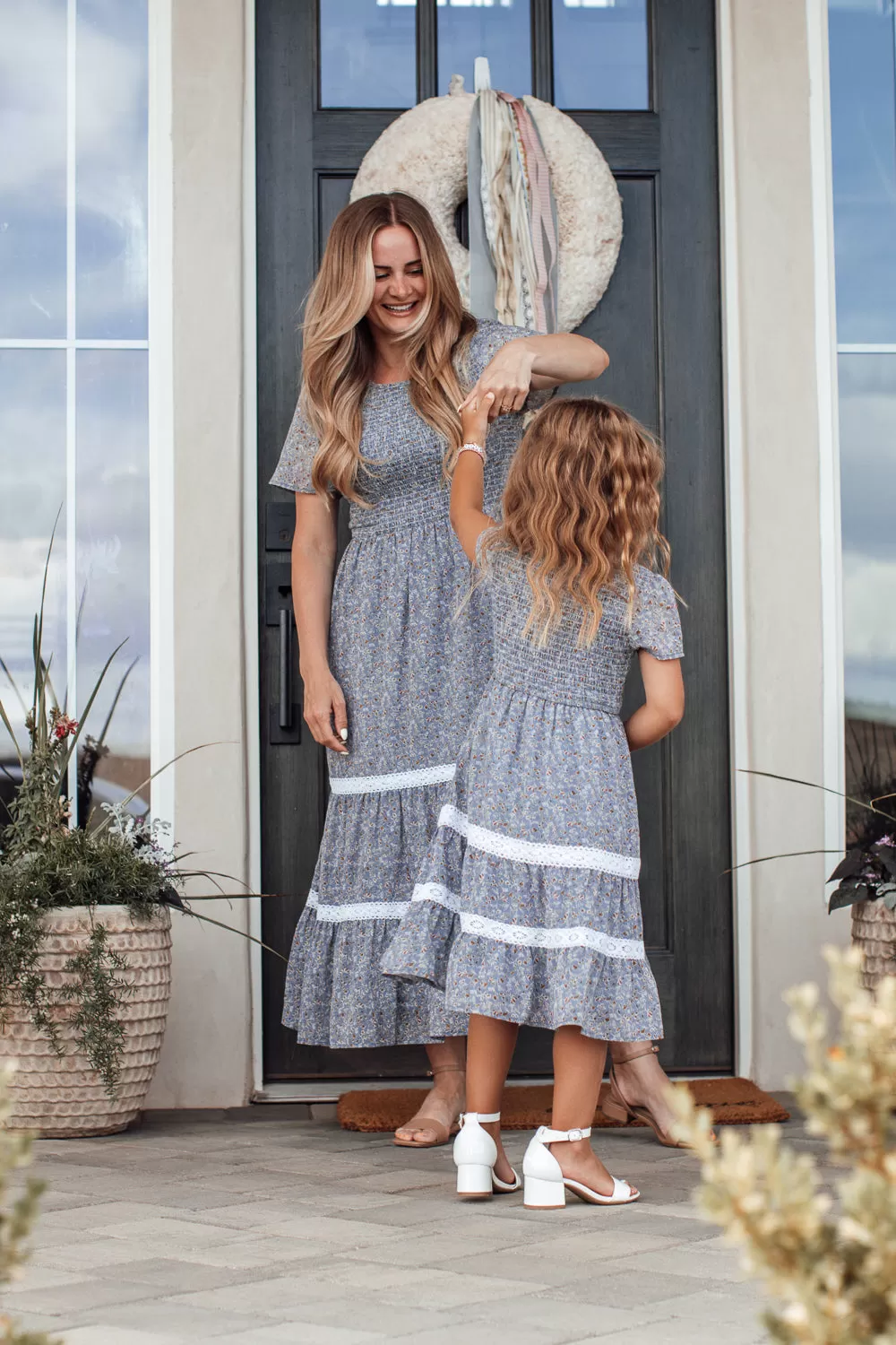 Isla Maxi Dress in Dusty Blue - Kids