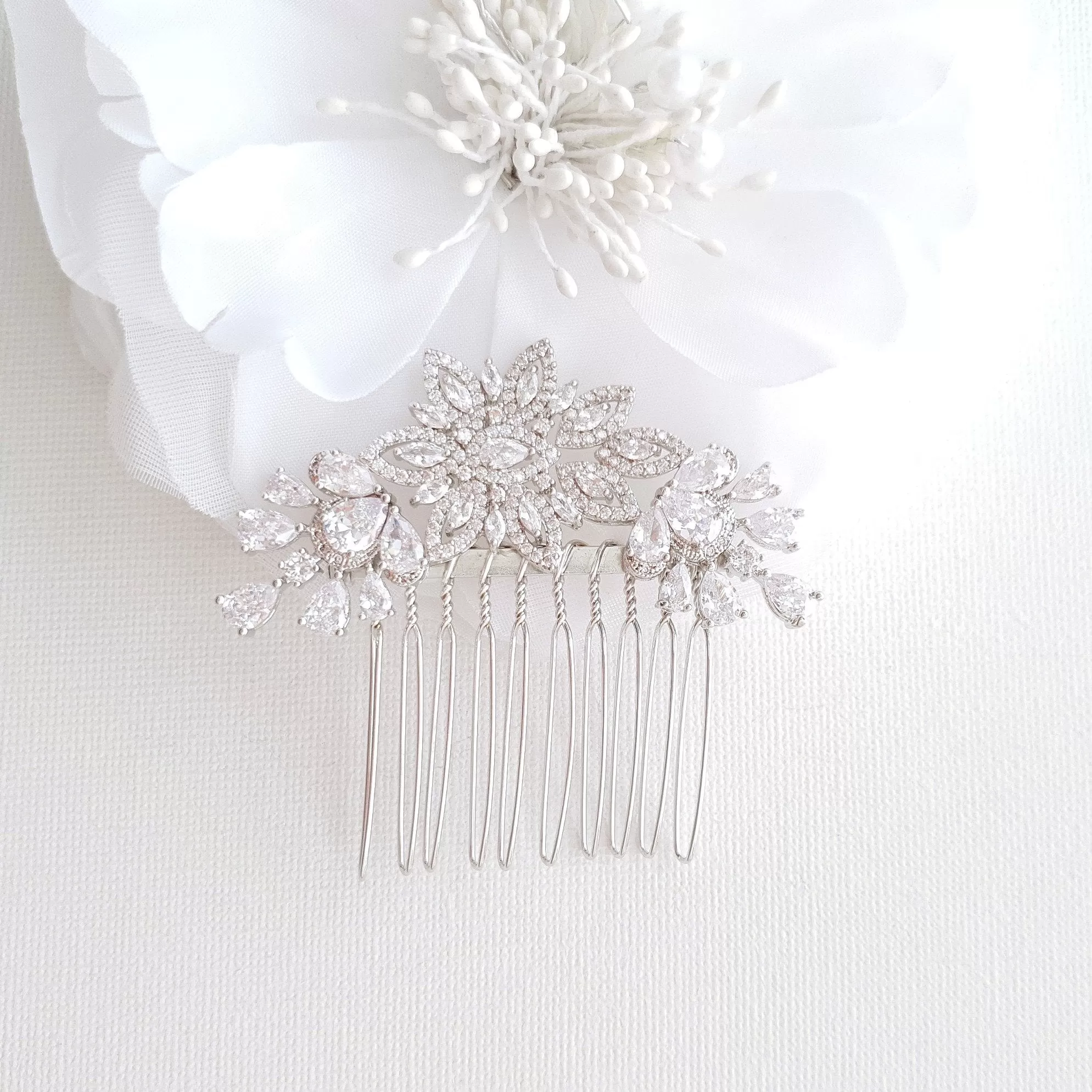 Jeweled Bridal Hair Combs- Lara