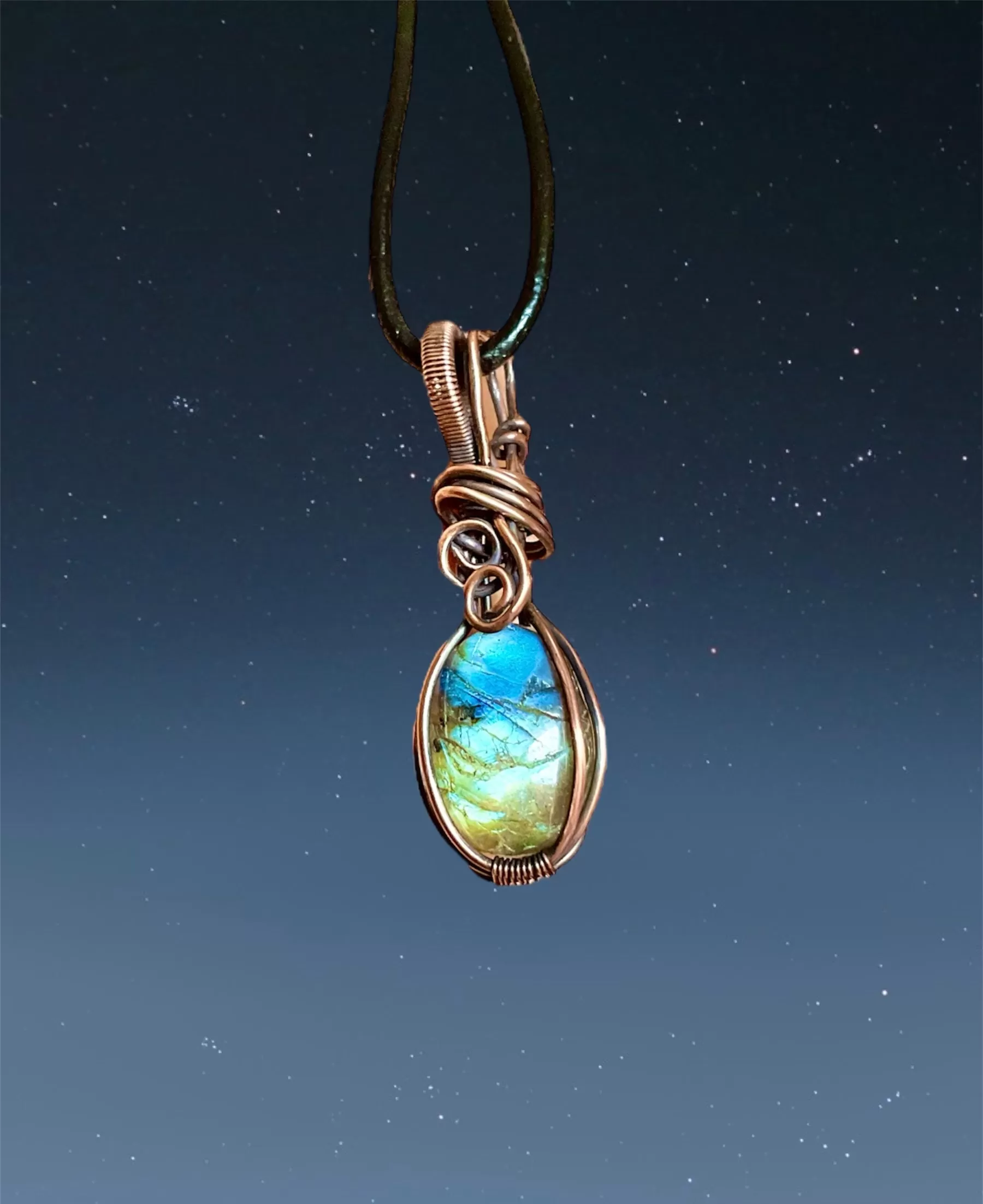 Labradorite Mini Wire Wrapped Pendant