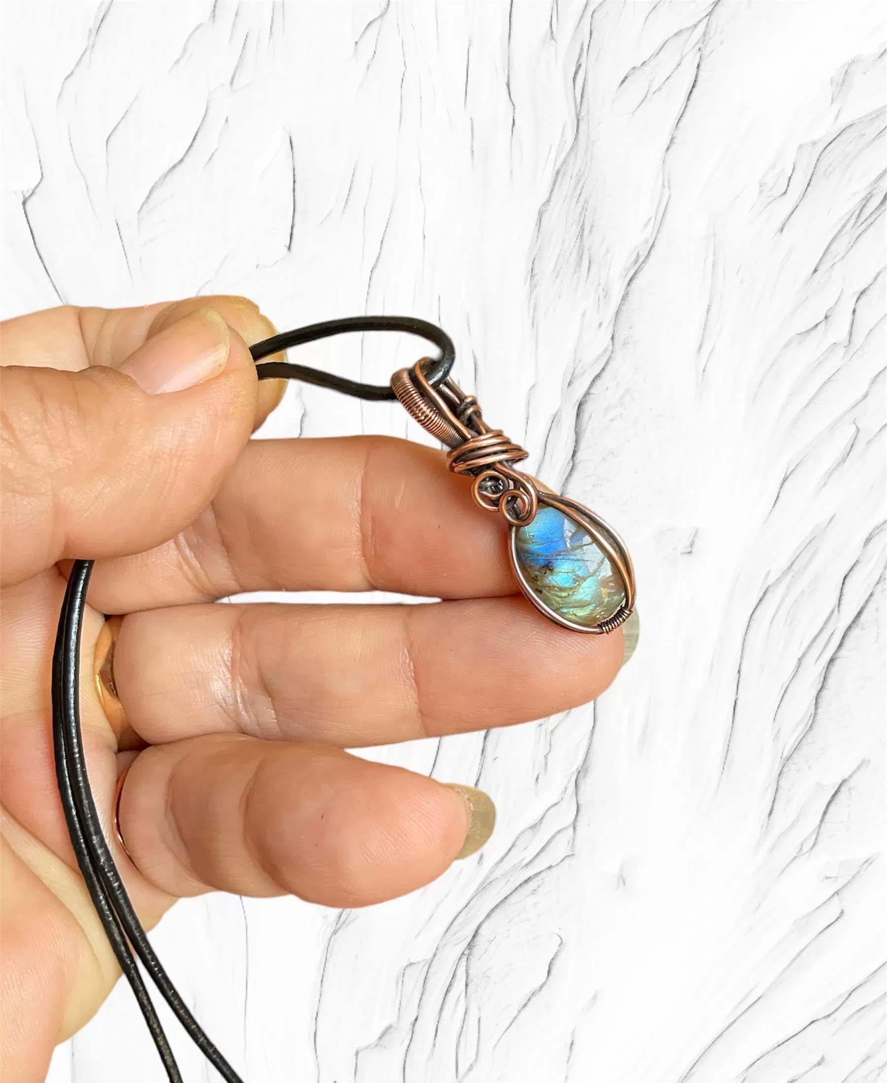 Labradorite Mini Wire Wrapped Pendant