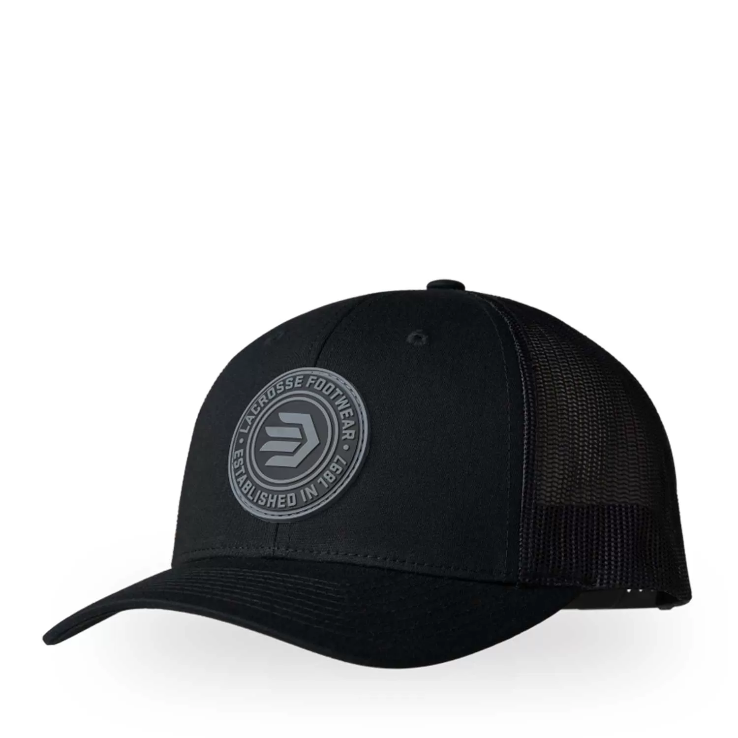 LaCrosse Black Rubber Patch Trucker