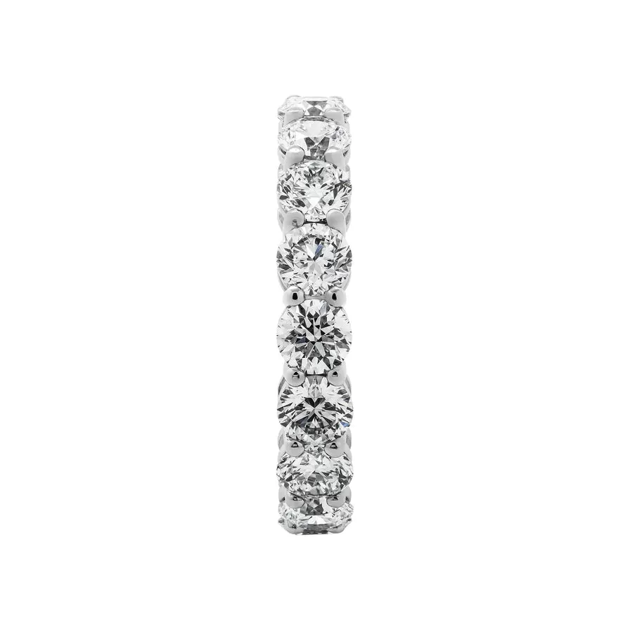 LARA 4 Carat Round Cut Diamond Eternity Band in Platinum 20 pointer GIA Certified By Mike Nekta SIZE 5.5