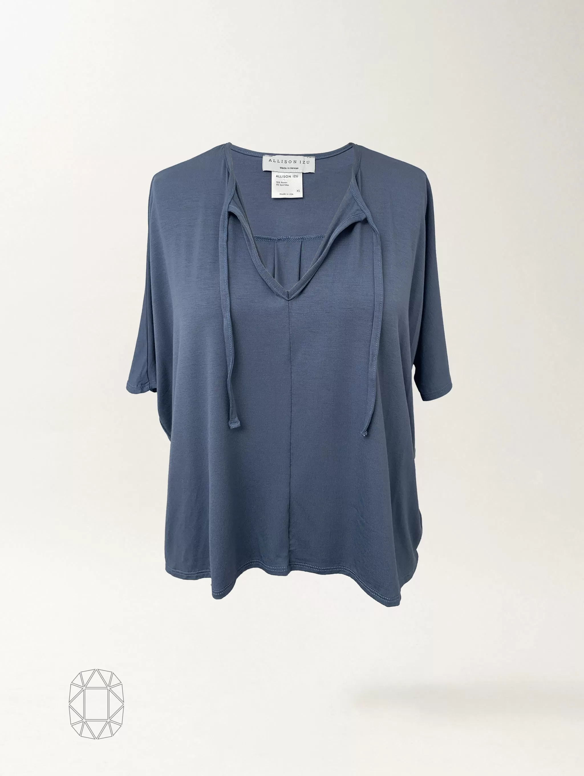 Lara Top - Vintage Denim Rayon Jersey