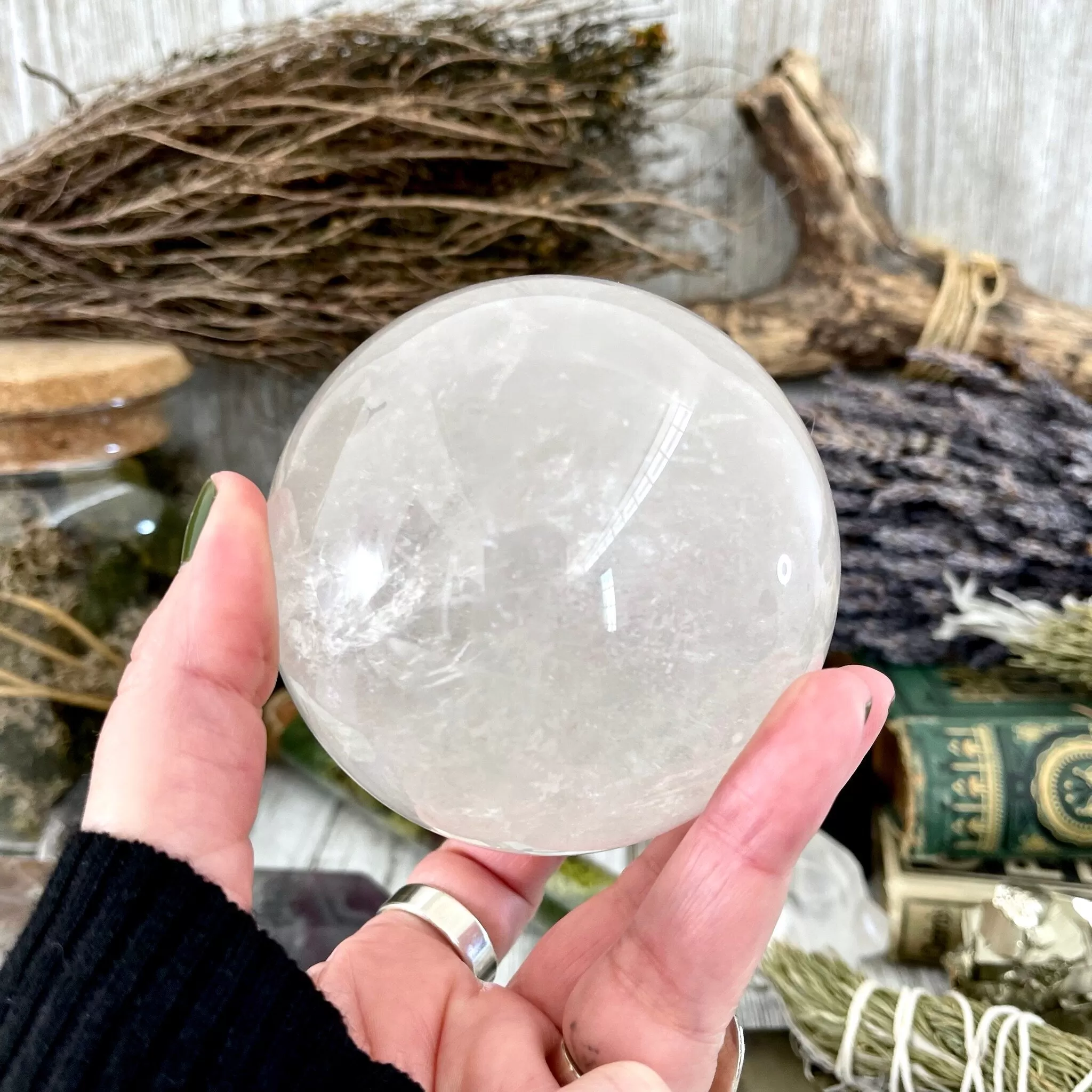 Large Clear Quartz Crystal Ball/ FoxlarkCrystals