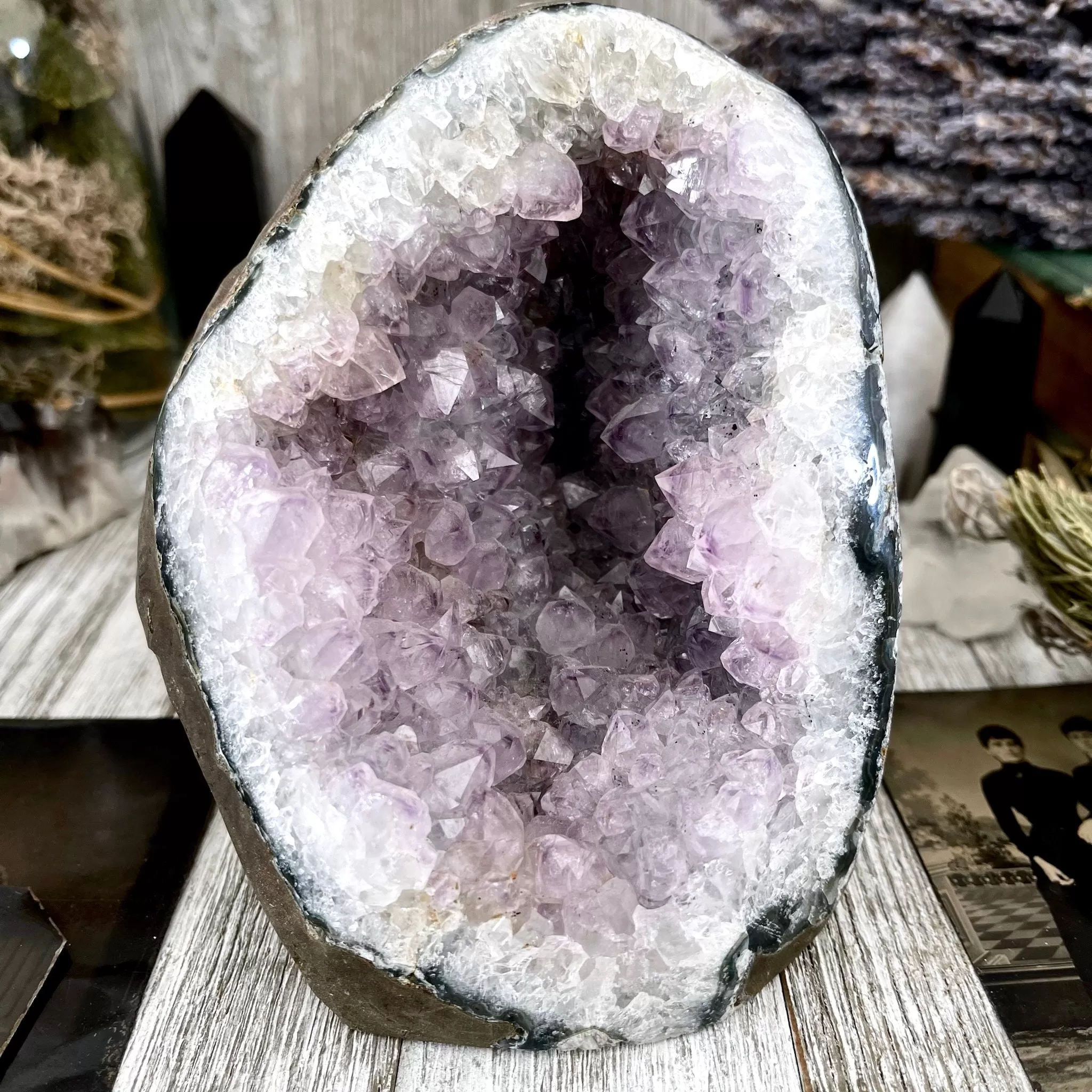 Large Self Standing Amethyst Geode Crystal Cluster / FoxlarkCrystals