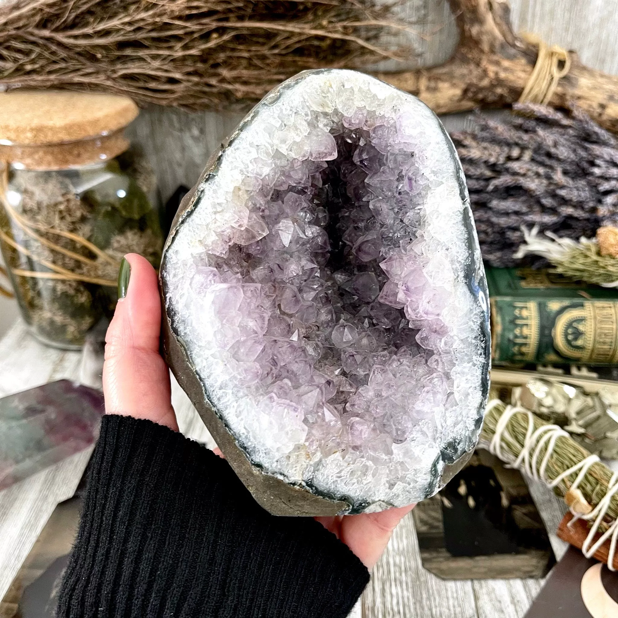 Large Self Standing Amethyst Geode Crystal Cluster / FoxlarkCrystals