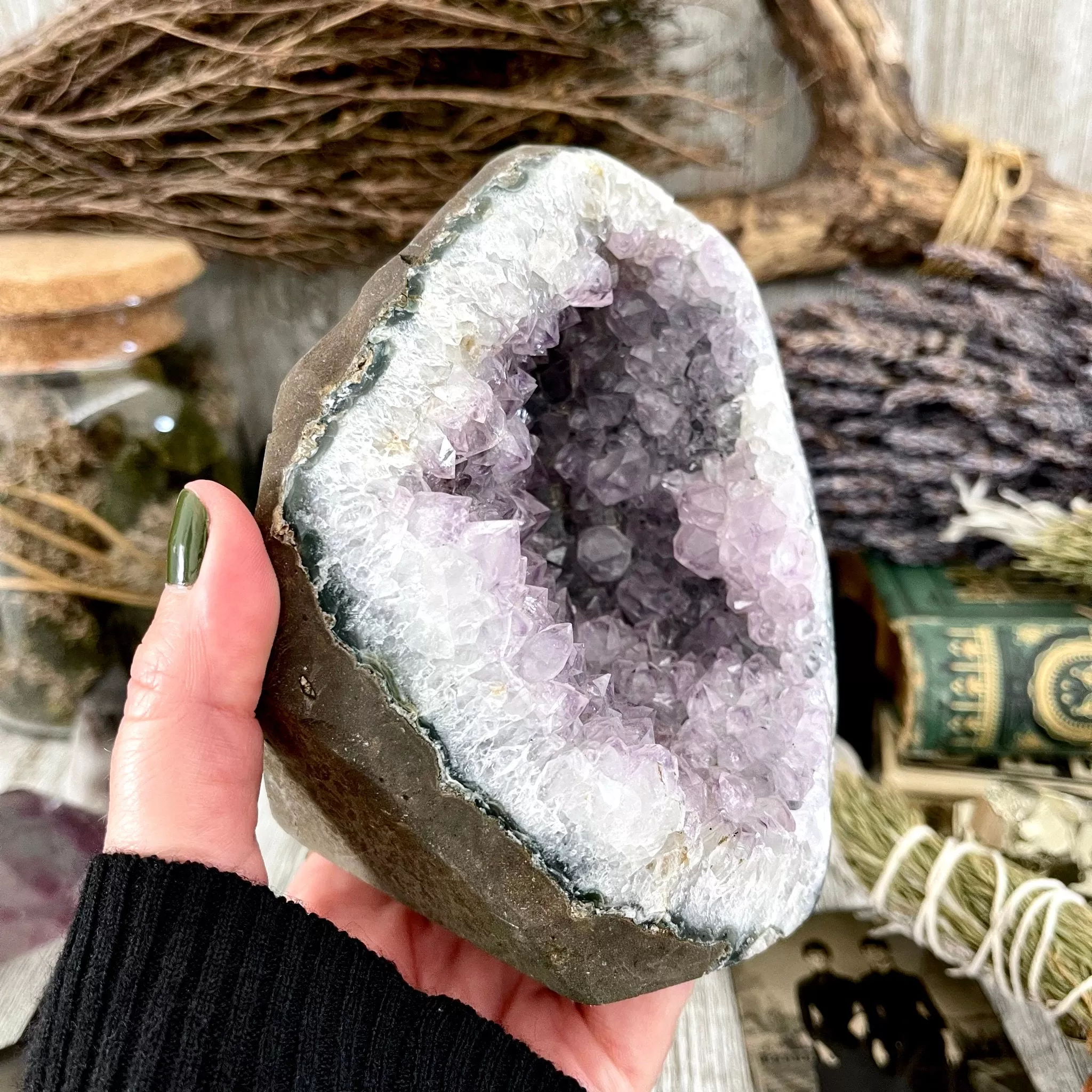 Large Self Standing Amethyst Geode Crystal Cluster / FoxlarkCrystals