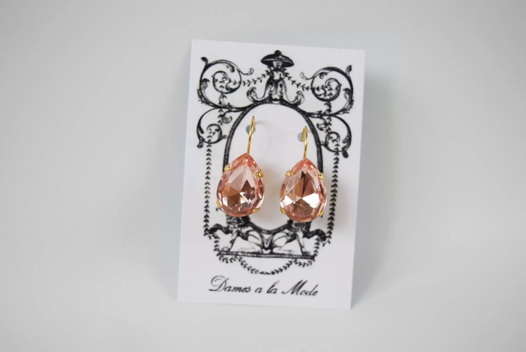 Light Pink Teardrop Earring - Large Teardrop