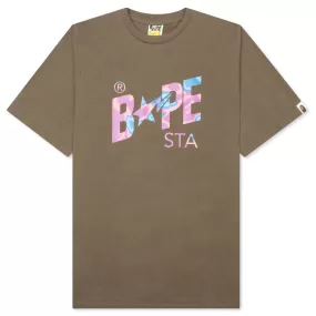 Liquid Camo Bape Sta Logo Tee - Brown