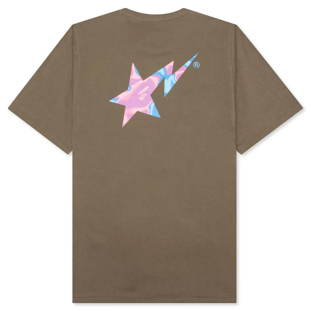 Liquid Camo Bape Sta Logo Tee - Brown