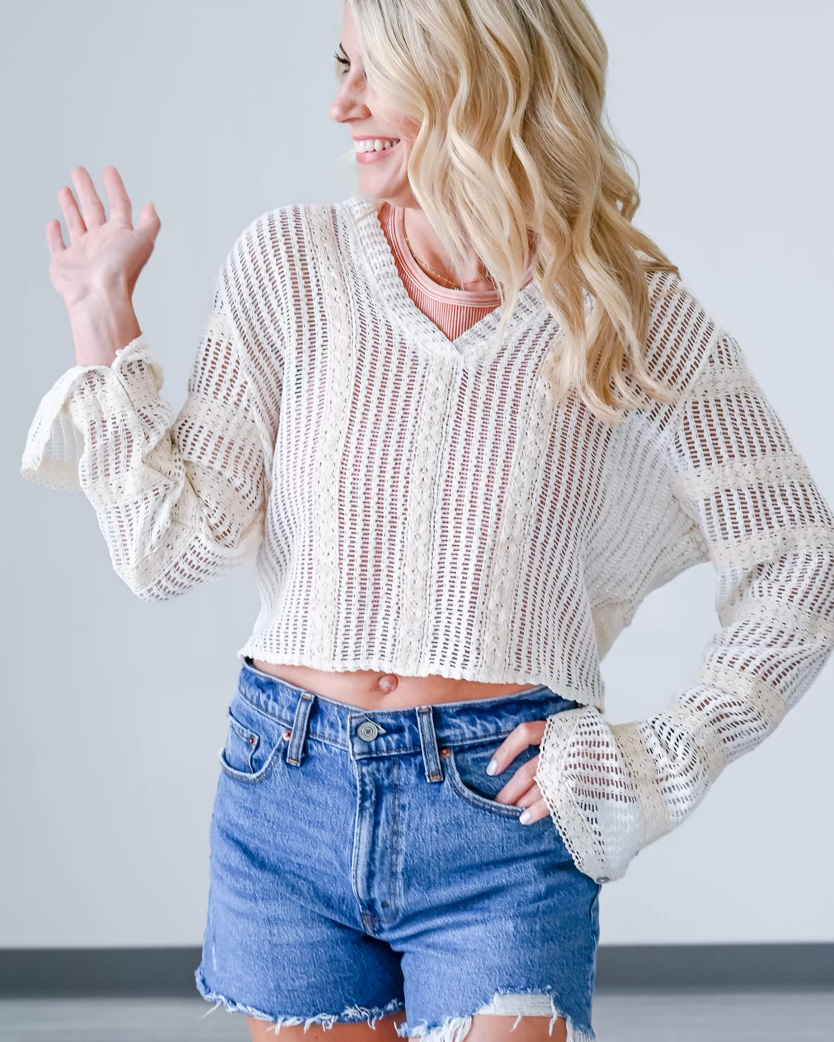 Lively Lace Thin Sweater