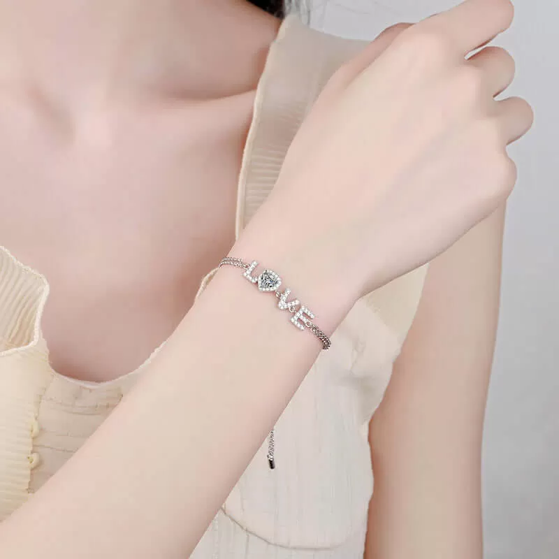 LOVE Moissanite Bracelet