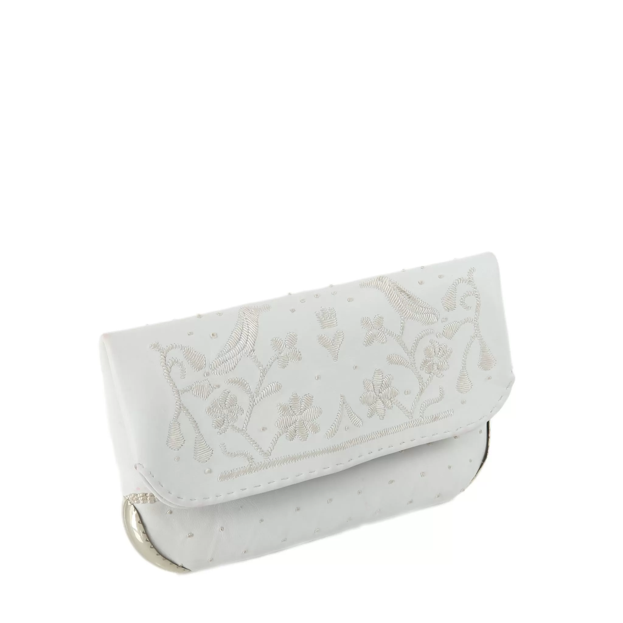 Lovebirds Wedding Clutch Bag in White