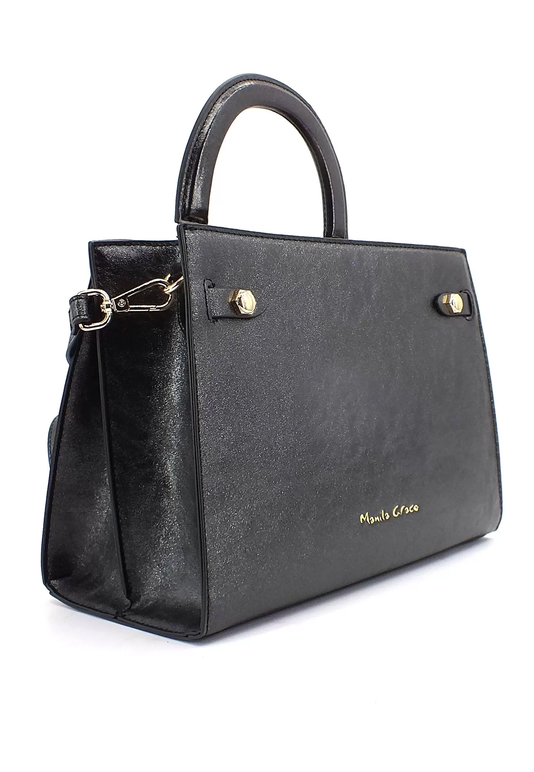 MANILA GRACE Borsa Shopping Nero B239EU