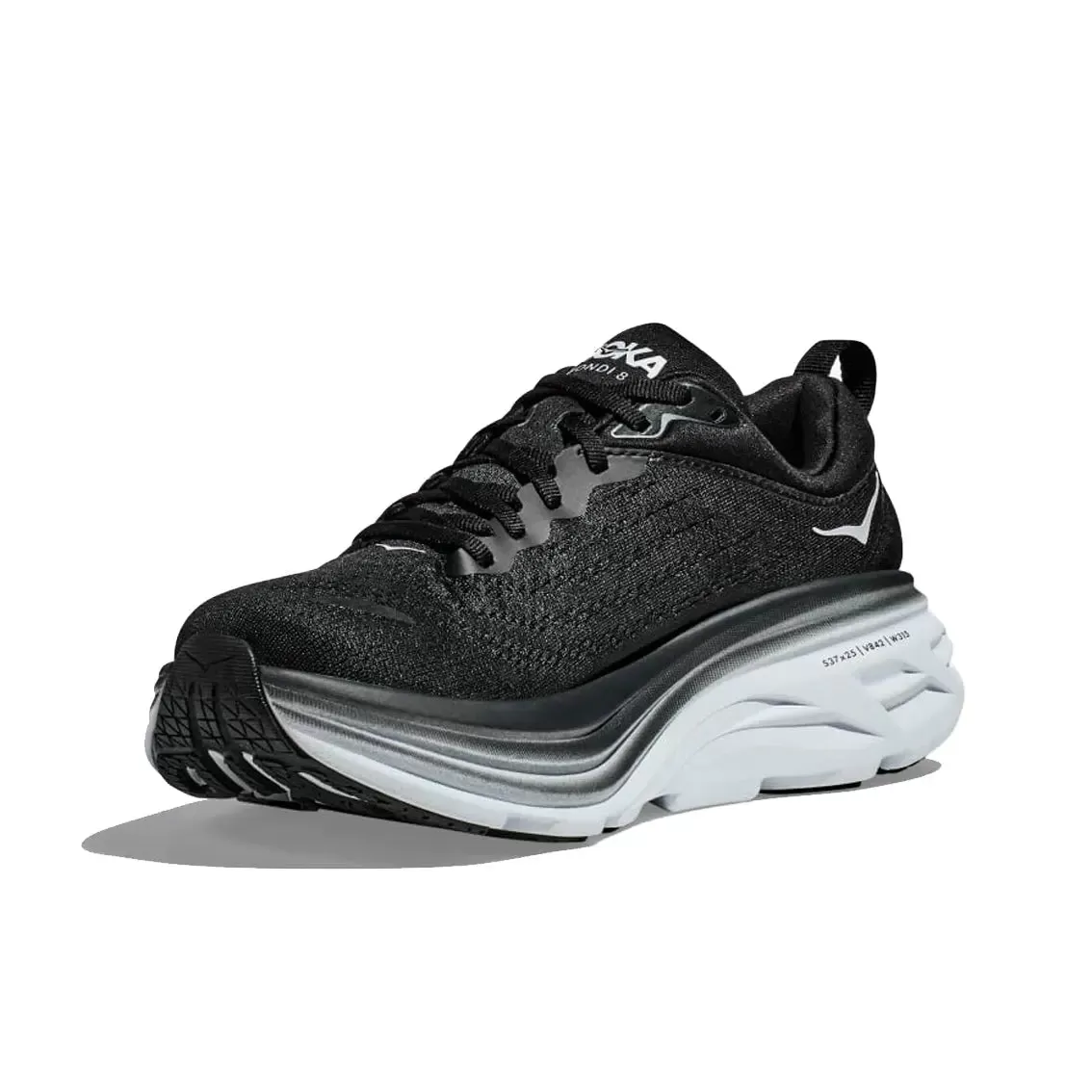 Mens Hoka Bondi 8 - Black / White