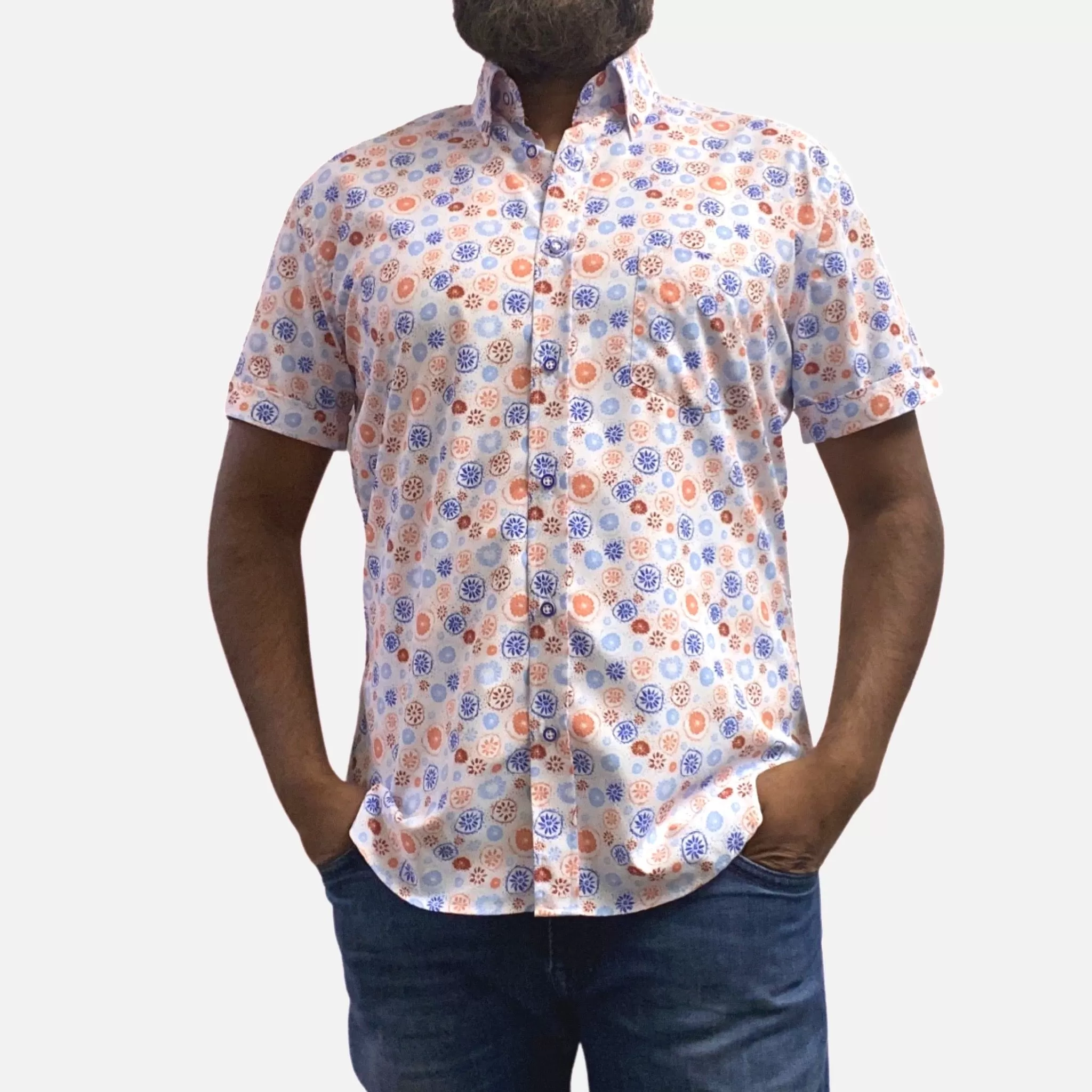 Mens Multi Color Casual Summer Shirt 46124