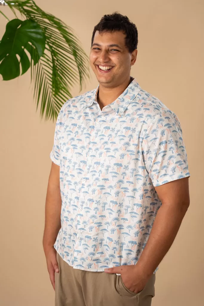 Men's Shirt - Blue Safari