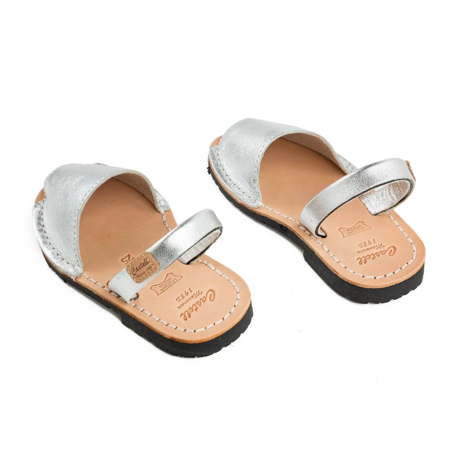 Metallic Leather Menorcan Sandal For Kids - Iker 1097 Metallic