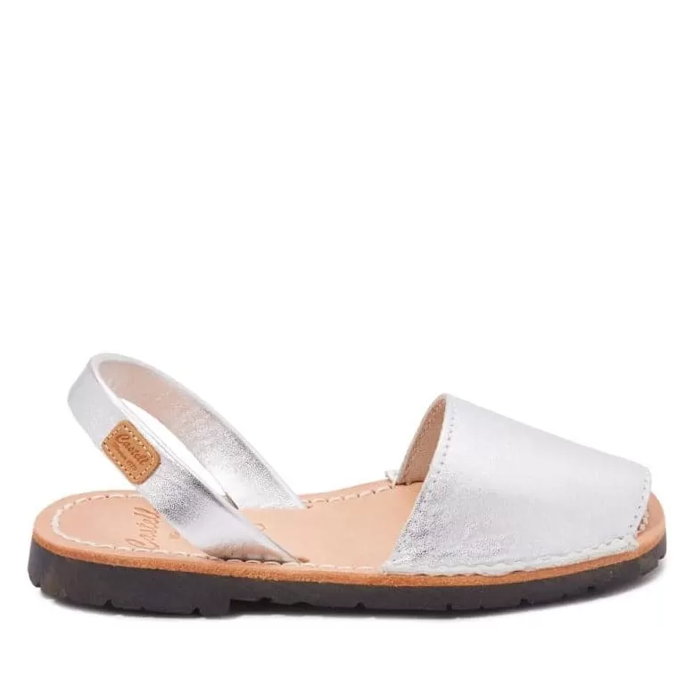 Metallic Leather Menorcan Sandal For Kids - Iker 1097 Metallic