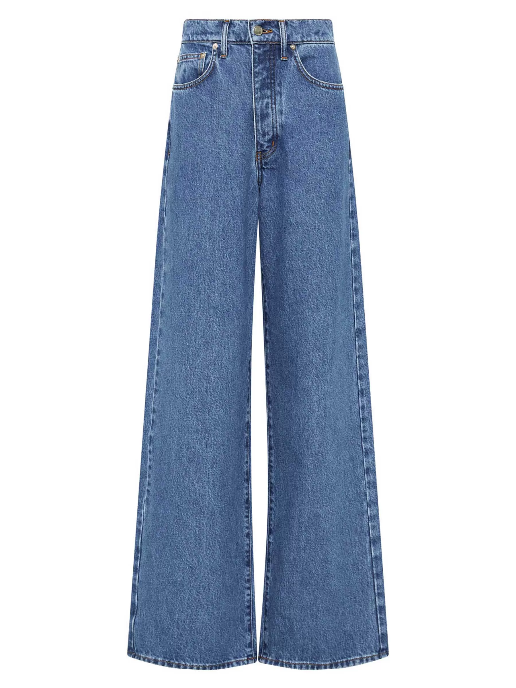 Mid Rise Wide Leg Jean