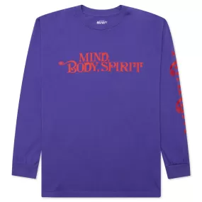 Mind Body Printed L/S Tee - Purple