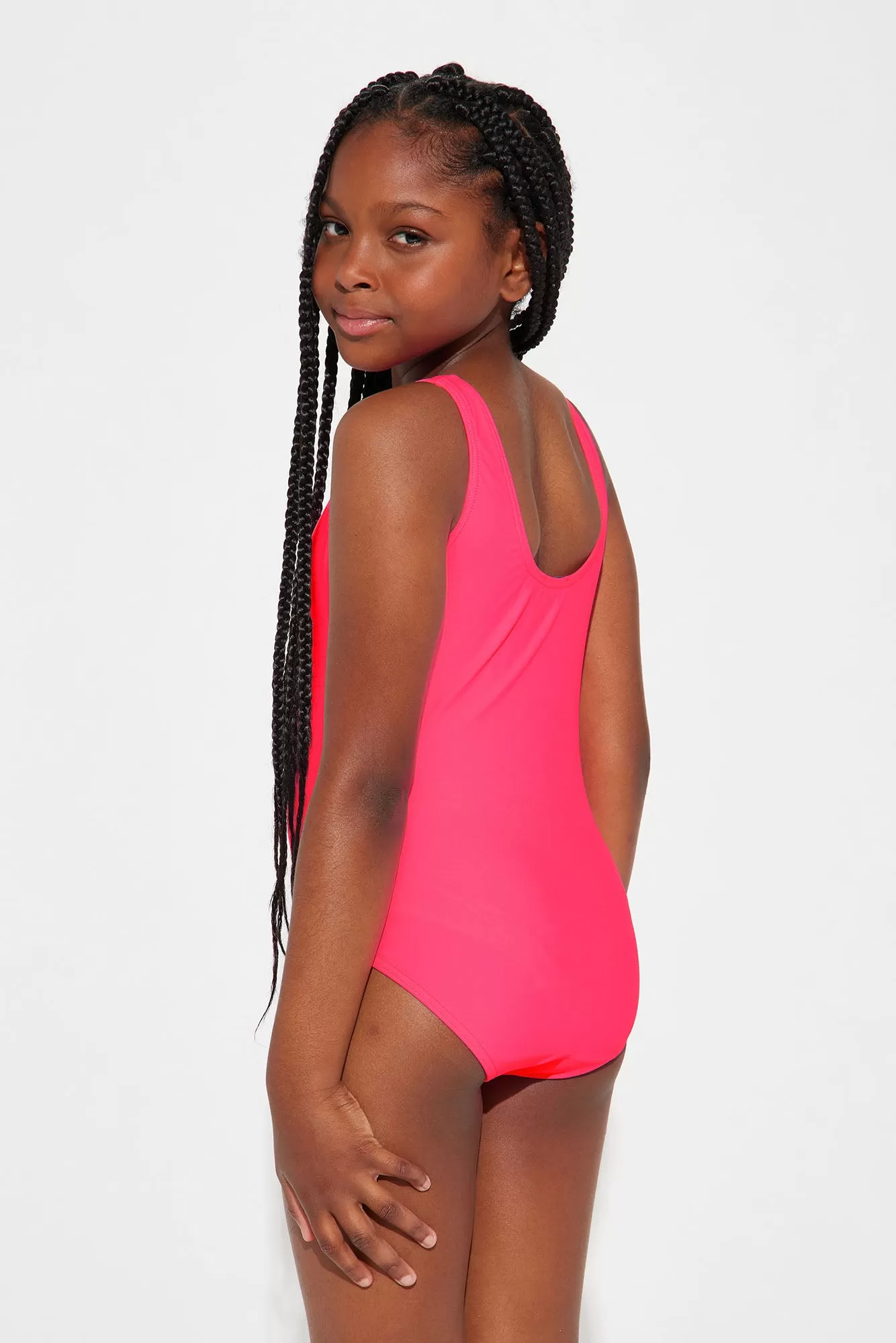 Mini Easy Peasy Tank Swimsuit - Neon Pink