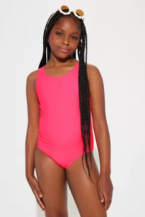 Mini Easy Peasy Tank Swimsuit - Neon Pink