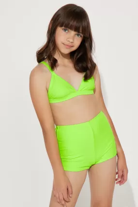 Mini Miley Triangle 2 Piece Boyshort Bikini - Green