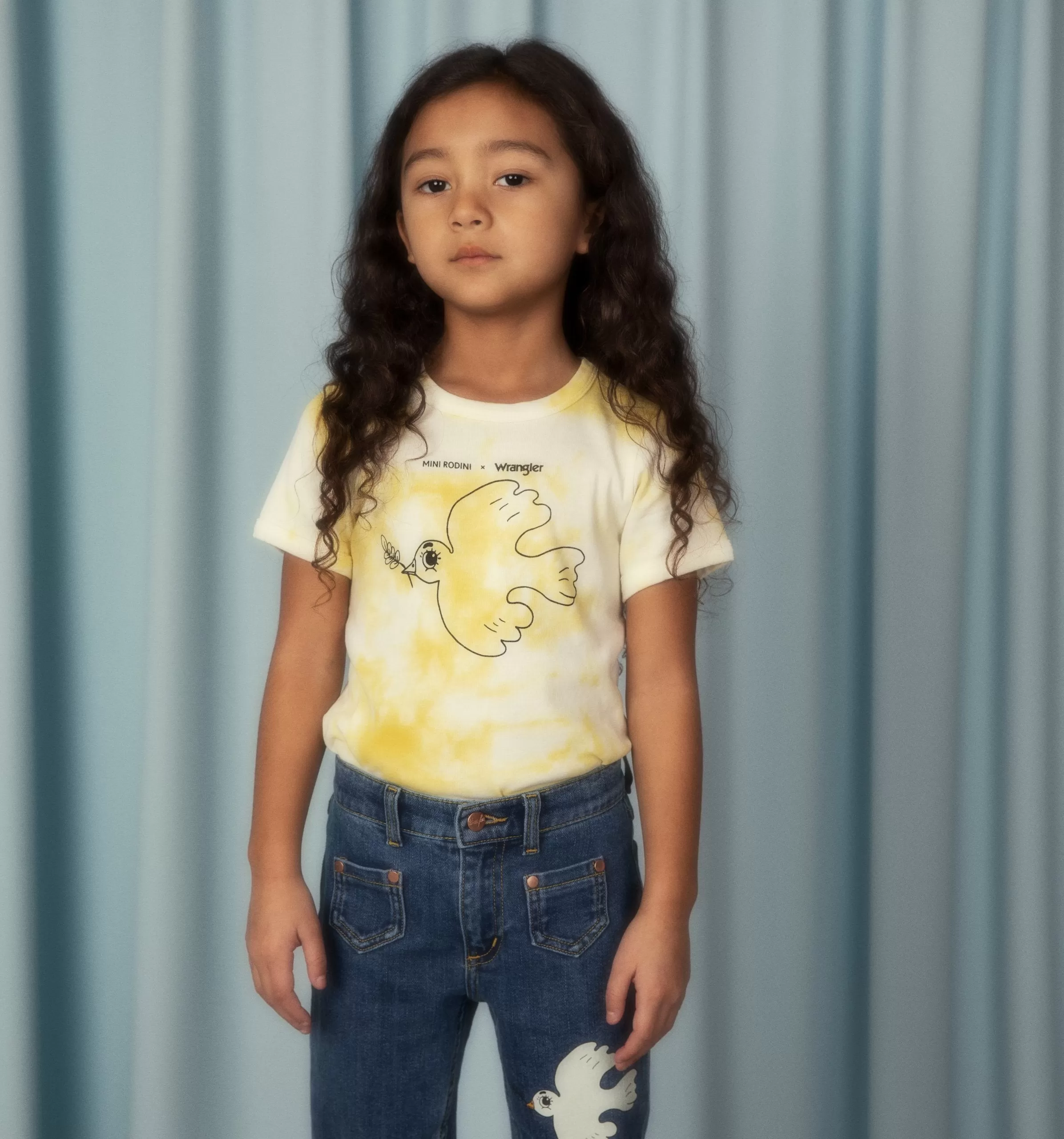 Mini Rodini X Wrangler | Peace dove tie dye sp ss tee