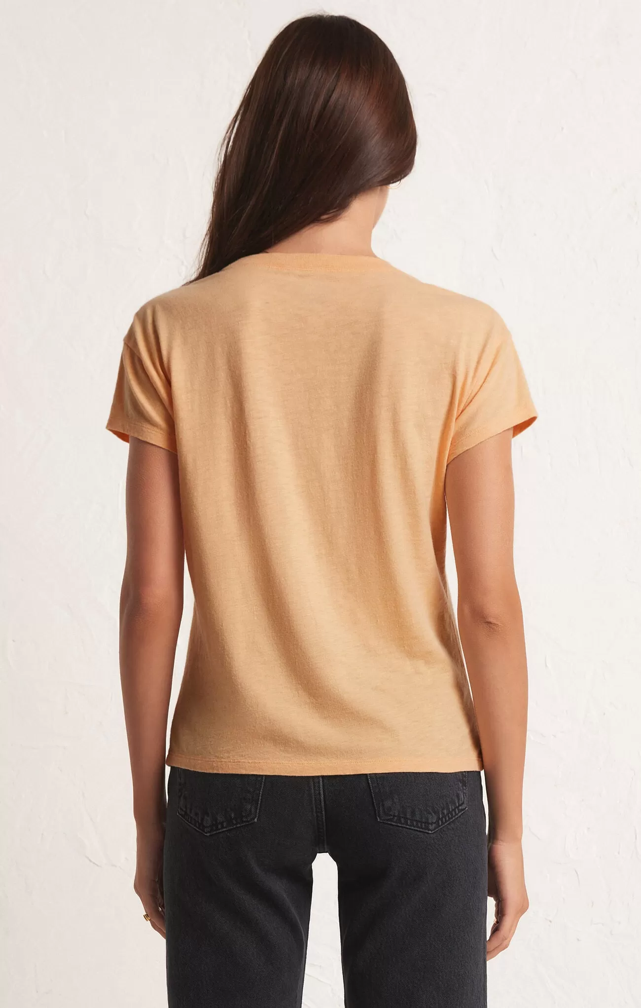 Modern Slub Tee Orange Cream