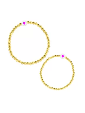 Mommy   Me Matching Heart Bracelet Set