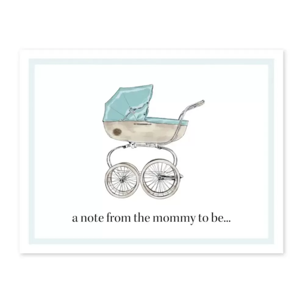 Mommy To Be Carriage Foldover Cards