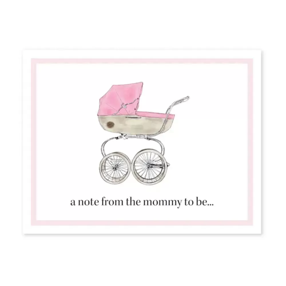 Mommy To Be Carriage Foldover Cards