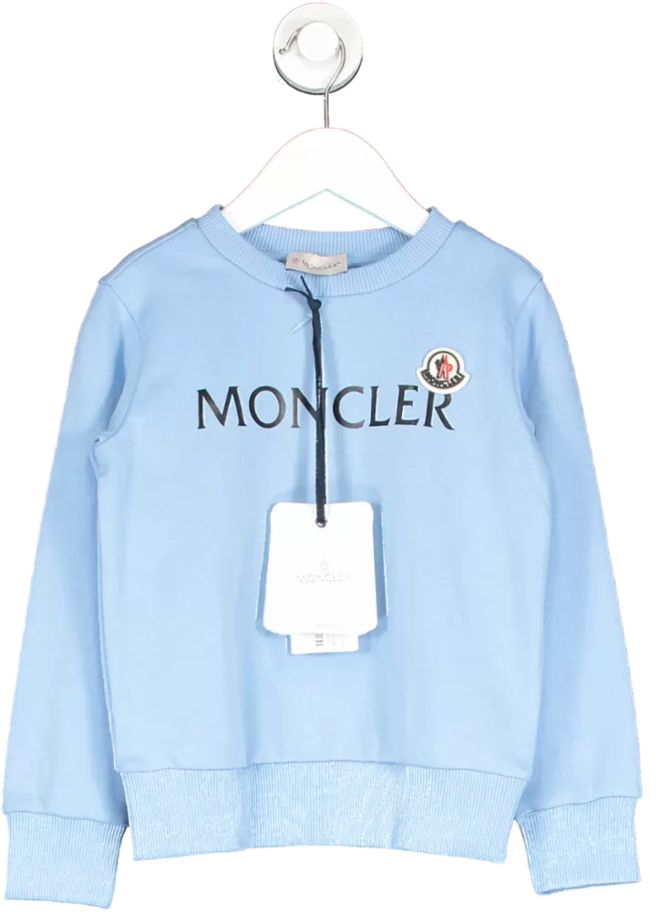 Moncler Blue Logo Badge Sweatshirt 6 Years