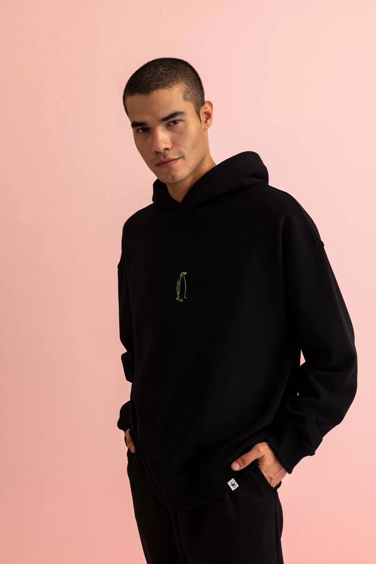 mparator Penguen Super Soft Hoodie - Siyah