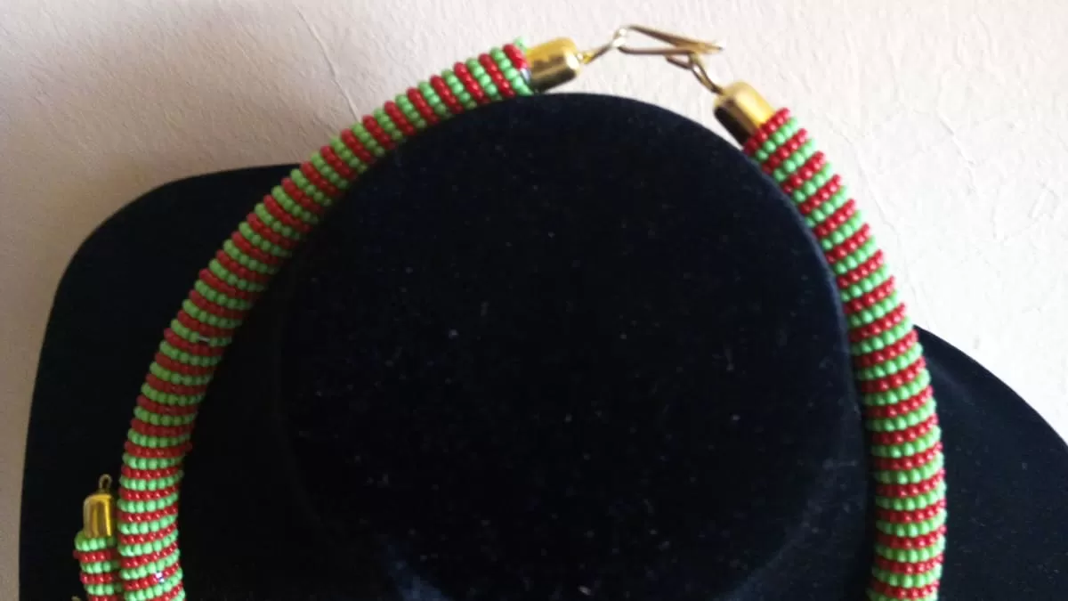 Multicolored Unique Maasai Beaded Statement Necklace