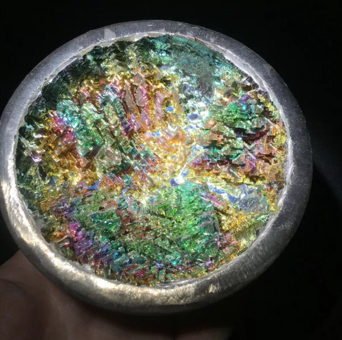 Natural Bismuth gemstone geode Crystal