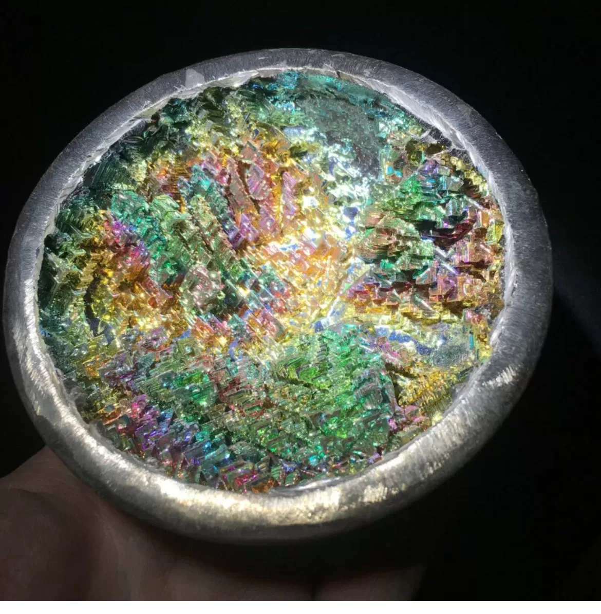 Natural Bismuth gemstone geode Crystal