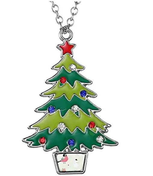 New Beautiful Christmas Tree Pendant Necklace for Women