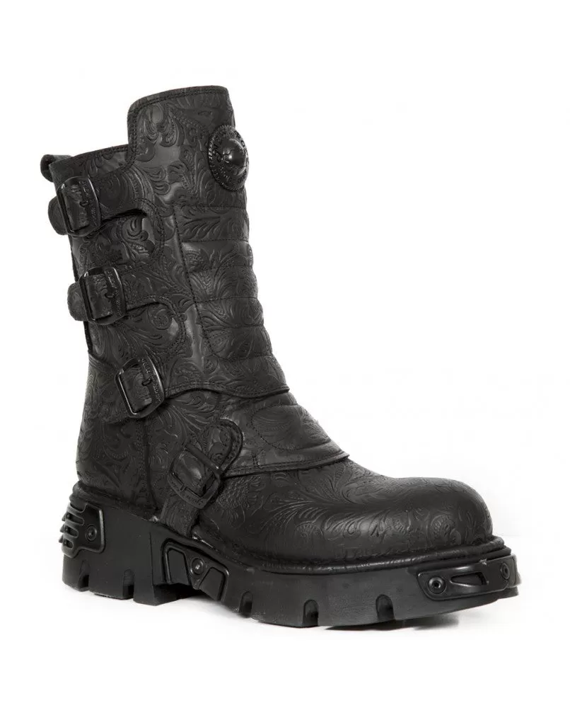 New Rock Black leather boot M-373X-S25