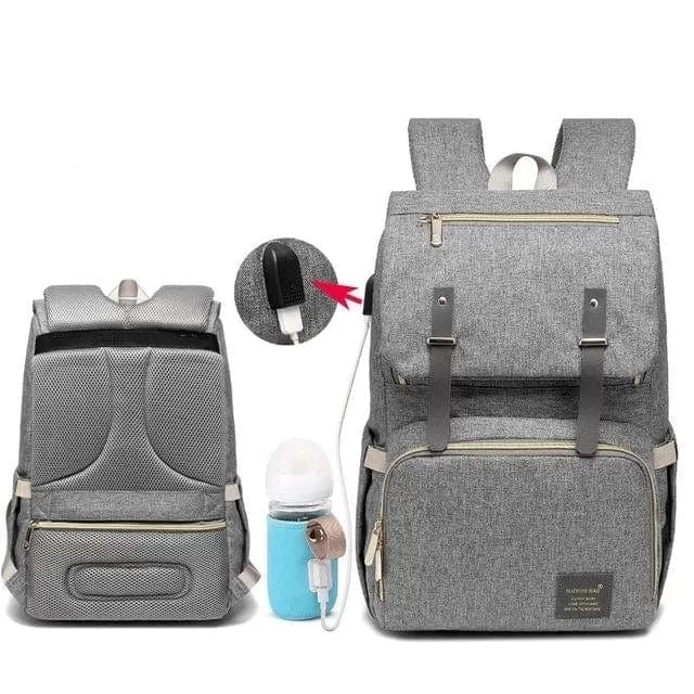 Newborn Baby/Kids Diaper Backpack with USB Charging Port