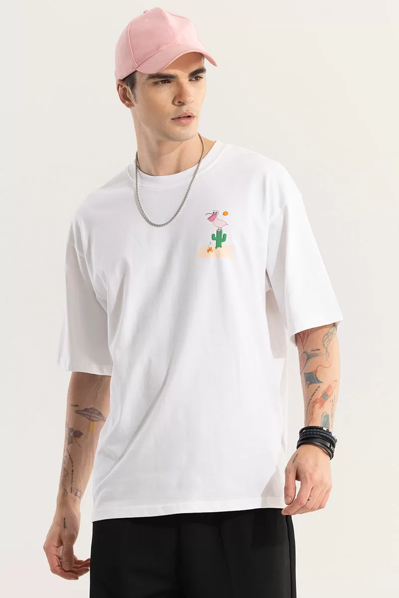 Nights In Pacos White Oversized T-Shirt