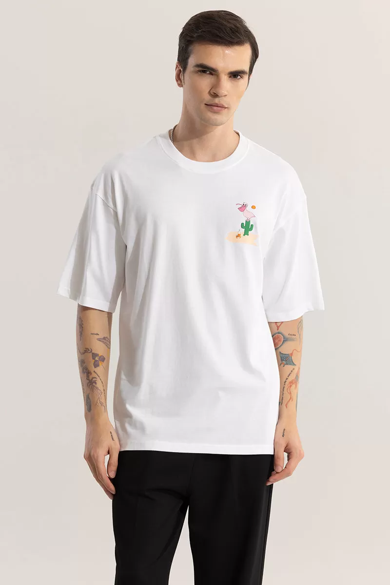 Nights In Pacos White Oversized T-Shirt