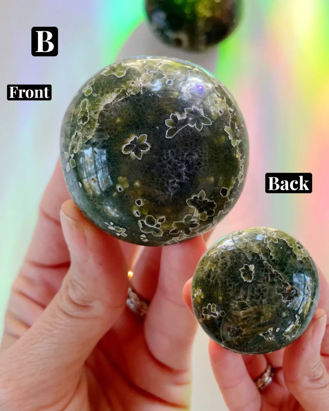 Ocean Jasper Palm Stones 7th Vein