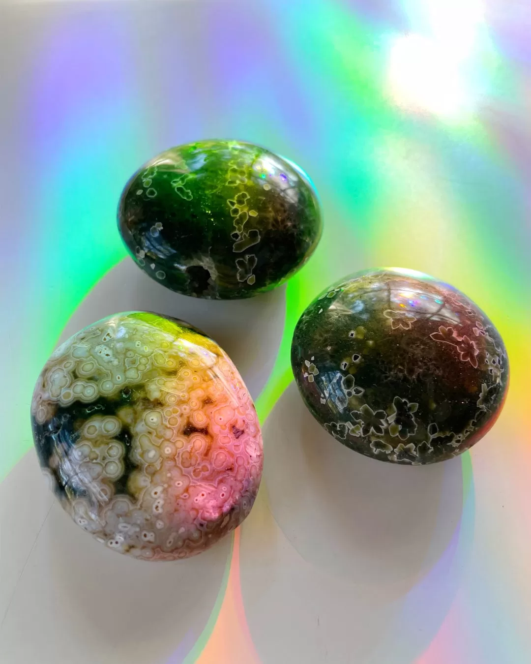 Ocean Jasper Palm Stones 7th Vein