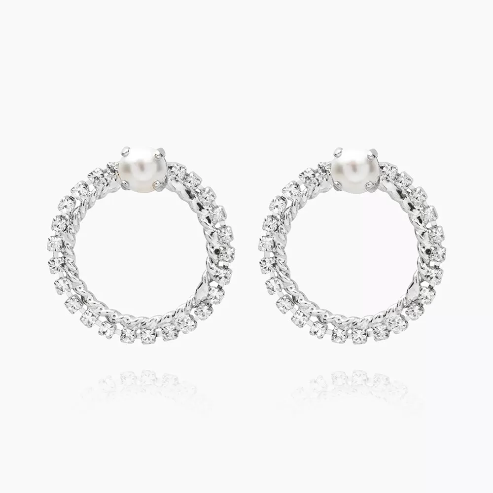 One Love Earring / Pearl   Crystal